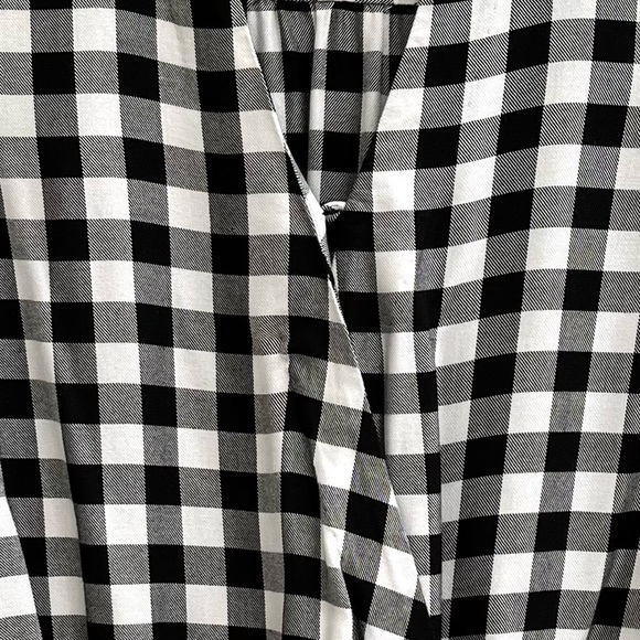 Madewell wrap front shirt in Buffalo check black white size viscose small j8069 - Picture 14 of 14